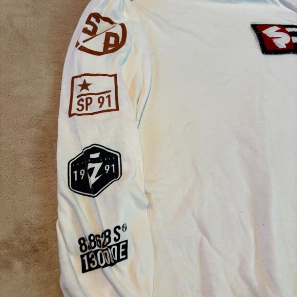 Southpole Long Sleeve Graphic Patch Shirt – White – Size Small - Picture 4 of 11